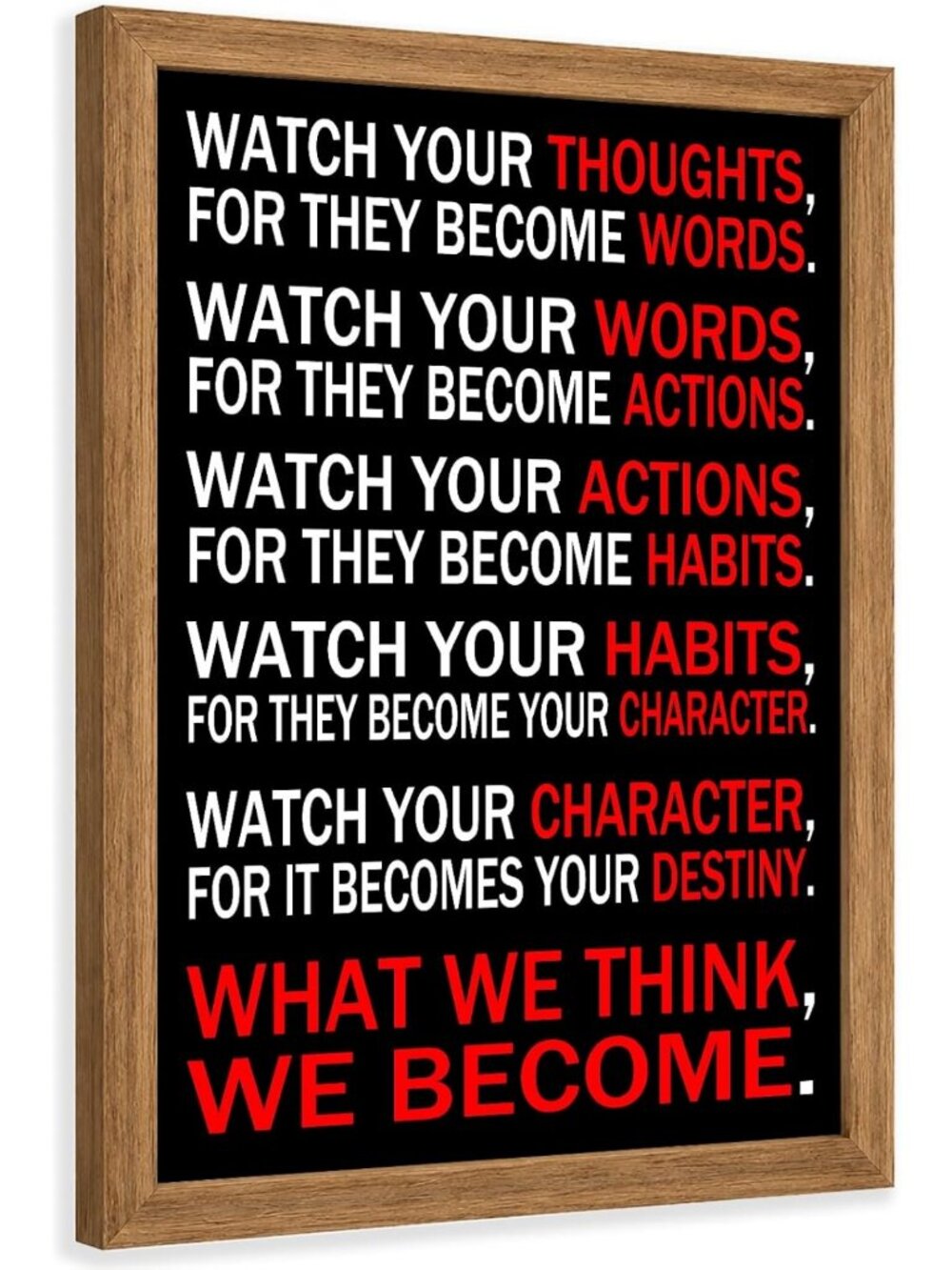 Framed Motivational Classroom Poster 12x16 | Modern Wall Art for Office & Home